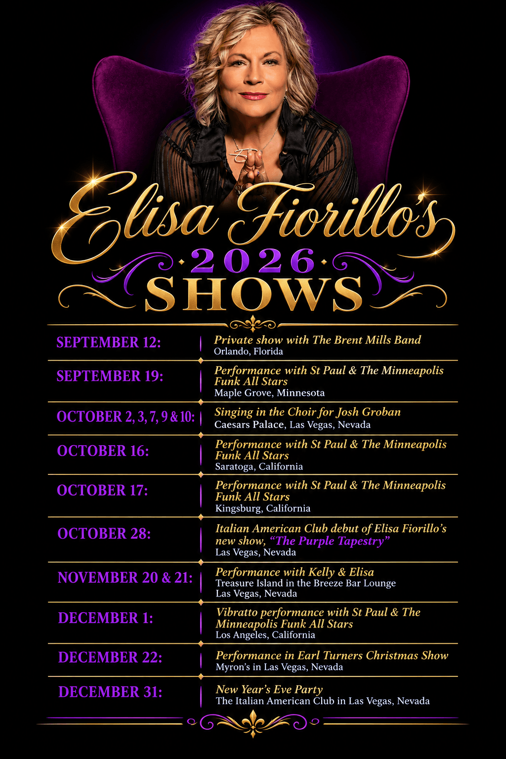 Elisa Upcoming Dates Elisa Fiorillo Shows